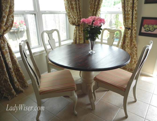 tile and resin kitchen table makeover